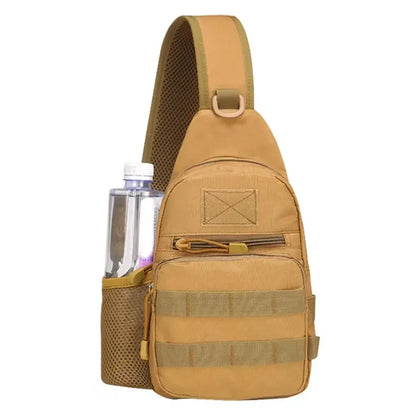 Small Outdoor Tactical Camouflage Kettle Chest Bag molle pouch  Hiking Backpack  Nylon Hunting Fishing Camo Hiking Shoulder Bag